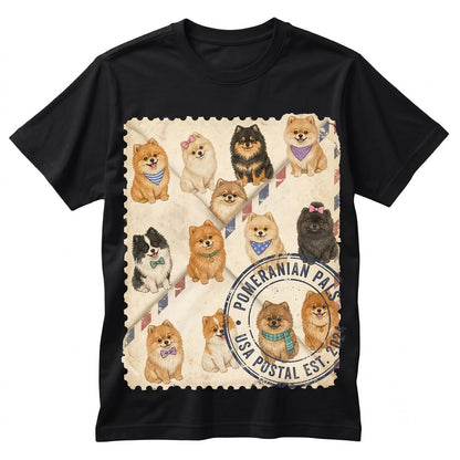Cute Pomeranian Dog Lover Graphic Apparel, Kawaii Fluffy Puppy Pet Clothes, Gift for Canine Owners Unisex TShirt