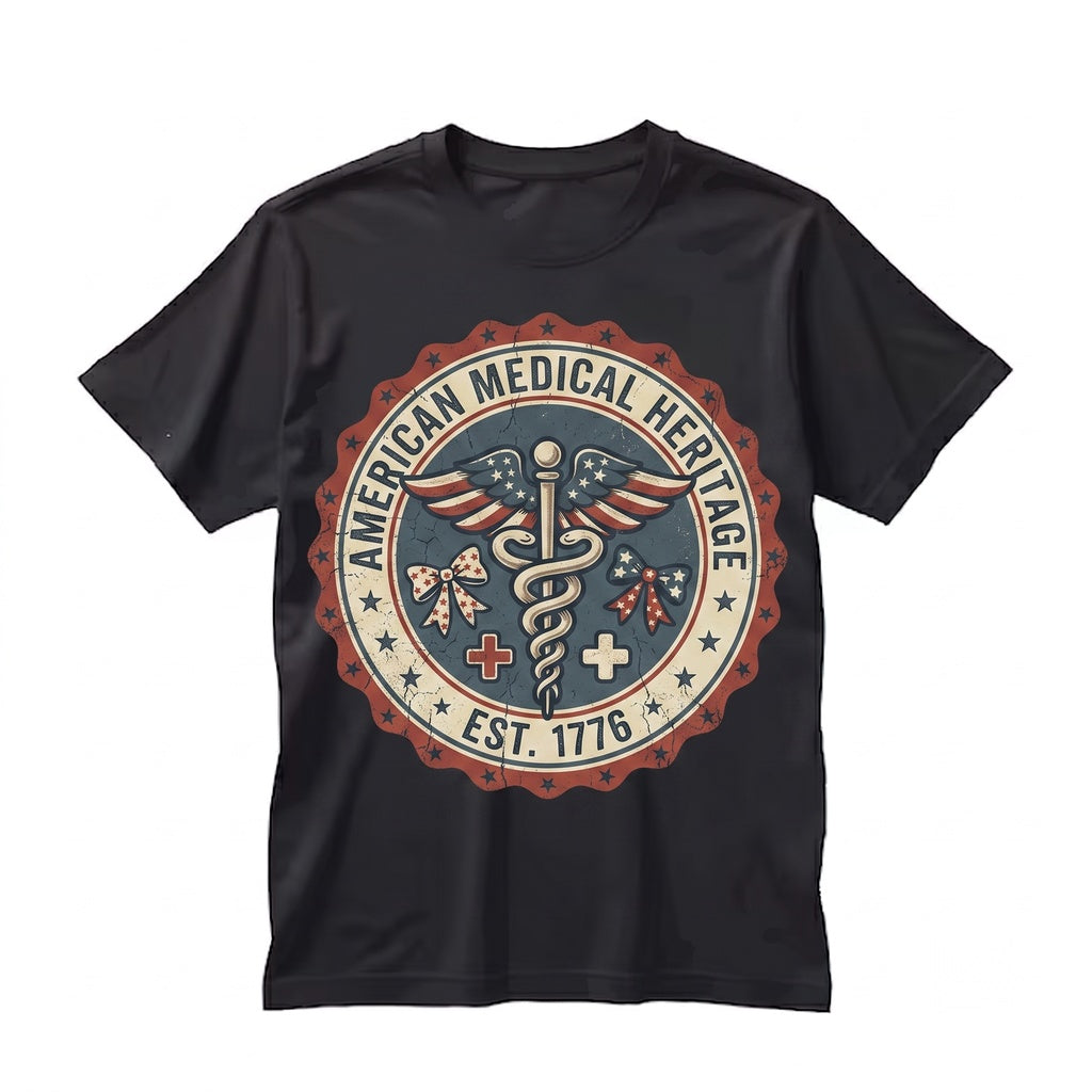 Patriotic Nurse 4th of July Independence Day American Flag Healthcare RN Gift Unisex TShirt
