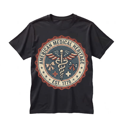 Patriotic Nurse 4th of July Independence Day American Flag Healthcare RN Gift Unisex TShirt