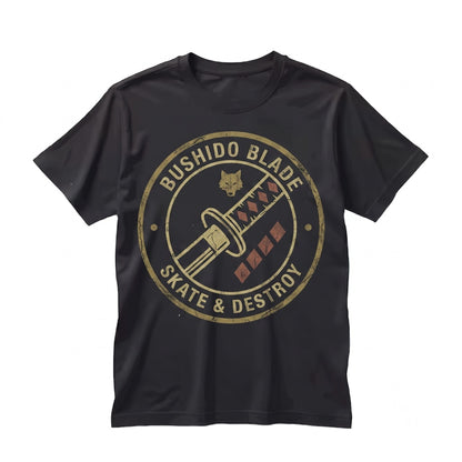 Minimalist Samurai Sword Assassin Bride Revenge Cult Movie Graphic Cotton Unisex TShirt