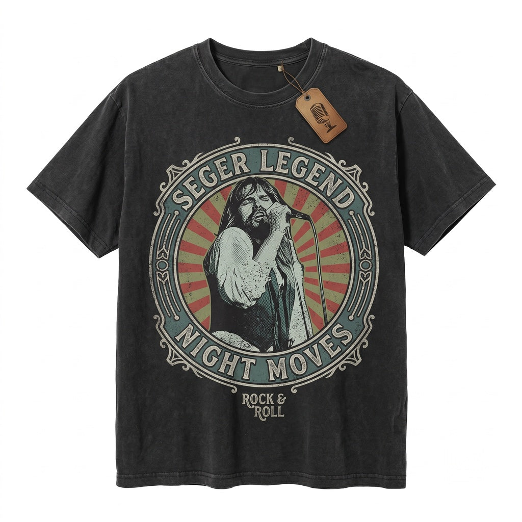 Bob Seger Night Moves Vintage Band Music Concert Tour Graphic Apparel Unisex TShirt
