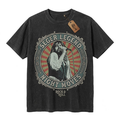 Bob Seger Night Moves Vintage Band Music Concert Tour Graphic Apparel Unisex TShirt