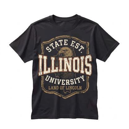 Illinois Fighting Illini Game Day Crewneck Sweatshirt Orange Navy Sport Fan Apparel Cotton Blend Unisex TShirt