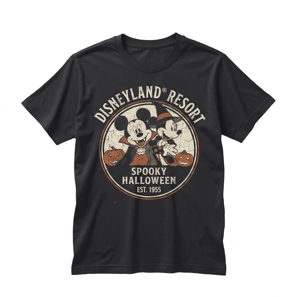 Vintage Theme Park Spooky Season Trick Or Treat Family Matching Vacation 2026 Graphic Unisex TShirt