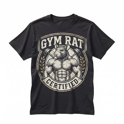 Certified Gym Rat Vintage 90s Retro Graphic Meme Pump Cover Funny Lifting Lovers Gift Unisex TShirt