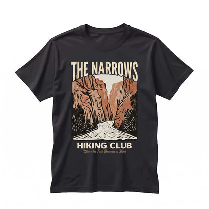 Zion National Park The Narrows Hiking Club Vintage Graphic Outdoor Retro Unisex TShirt