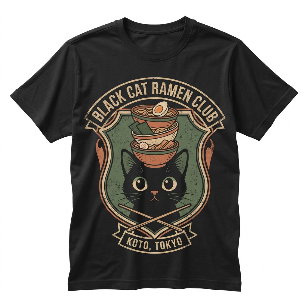 Cute Kawaii Anime Japanese Noodle Ramen Cat Gift Graphic Unisex TShirt