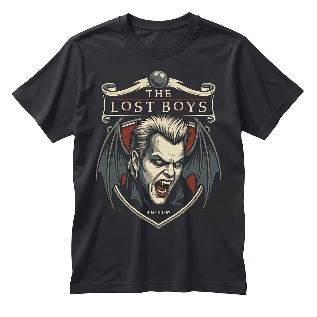 Vintage 1980s Santa Carla Vampire Movie Graphic Print Cotton Adult Unisex TShirt