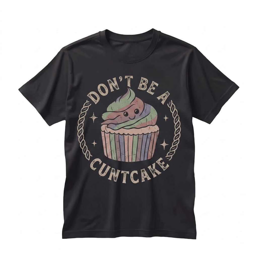Sarcastic Skeleton Dont Be A Cupcake Funny Sassy Snarky Saying Water Bottle Decal Unisex TShirt