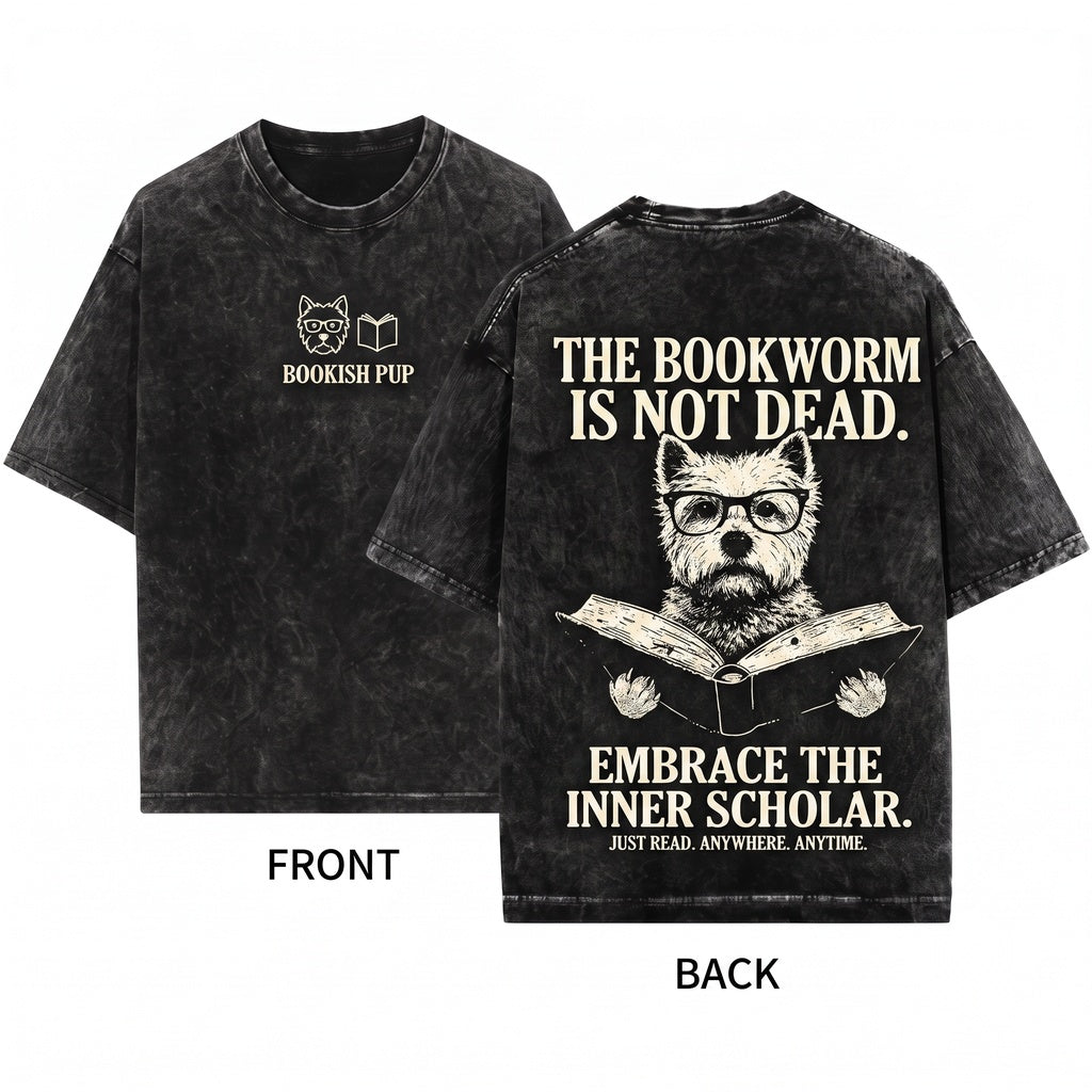 Reading West Highland Terrier Dog Bookworm Librarian Mom Gift Unisex Wash T-Shirt