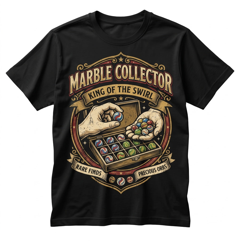 Vintage Retro Marble Collector Graphic Apparel for Hobbyists Enthusiasts Unisex TShirt
