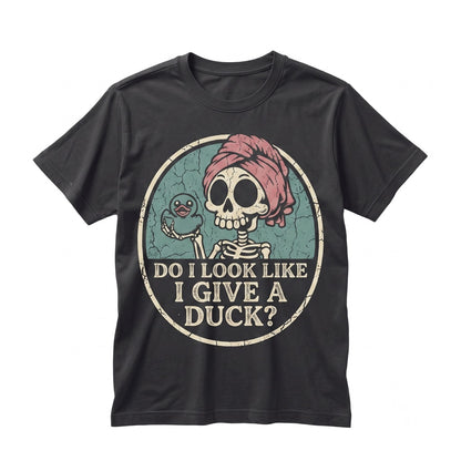 Bathtub Skeleton Bath Funny Spooky Waterproof Graphic Dont Give A Duck Novelty Unisex TShirt
