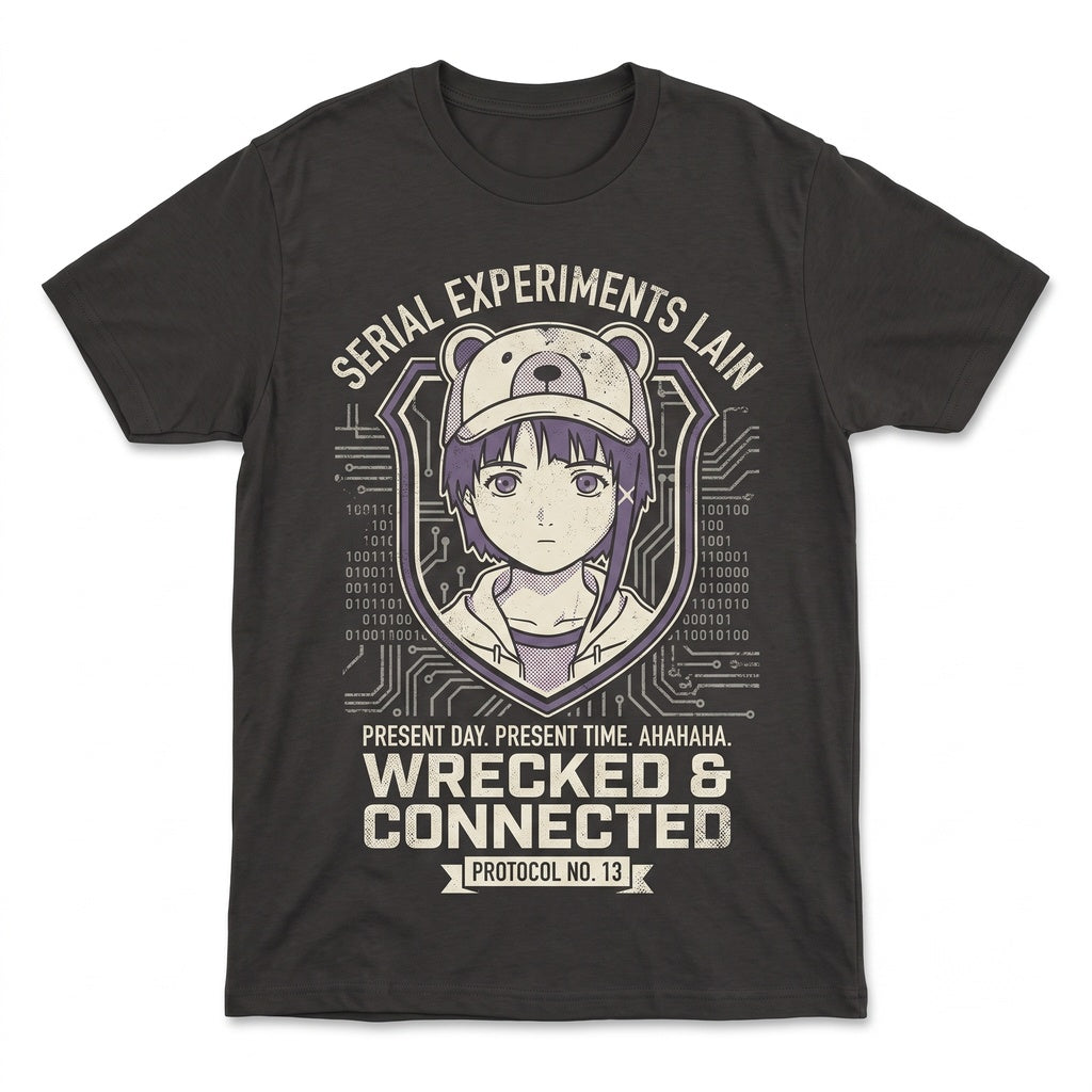 Lain Iwakura Cyberpunk Manga Graphic Streetwear Retro Japanese Anime Top Unisex TShirt