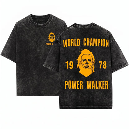 Michael Myers Horror Character Movie Halloween Gift Unisex Wash T-Shirt