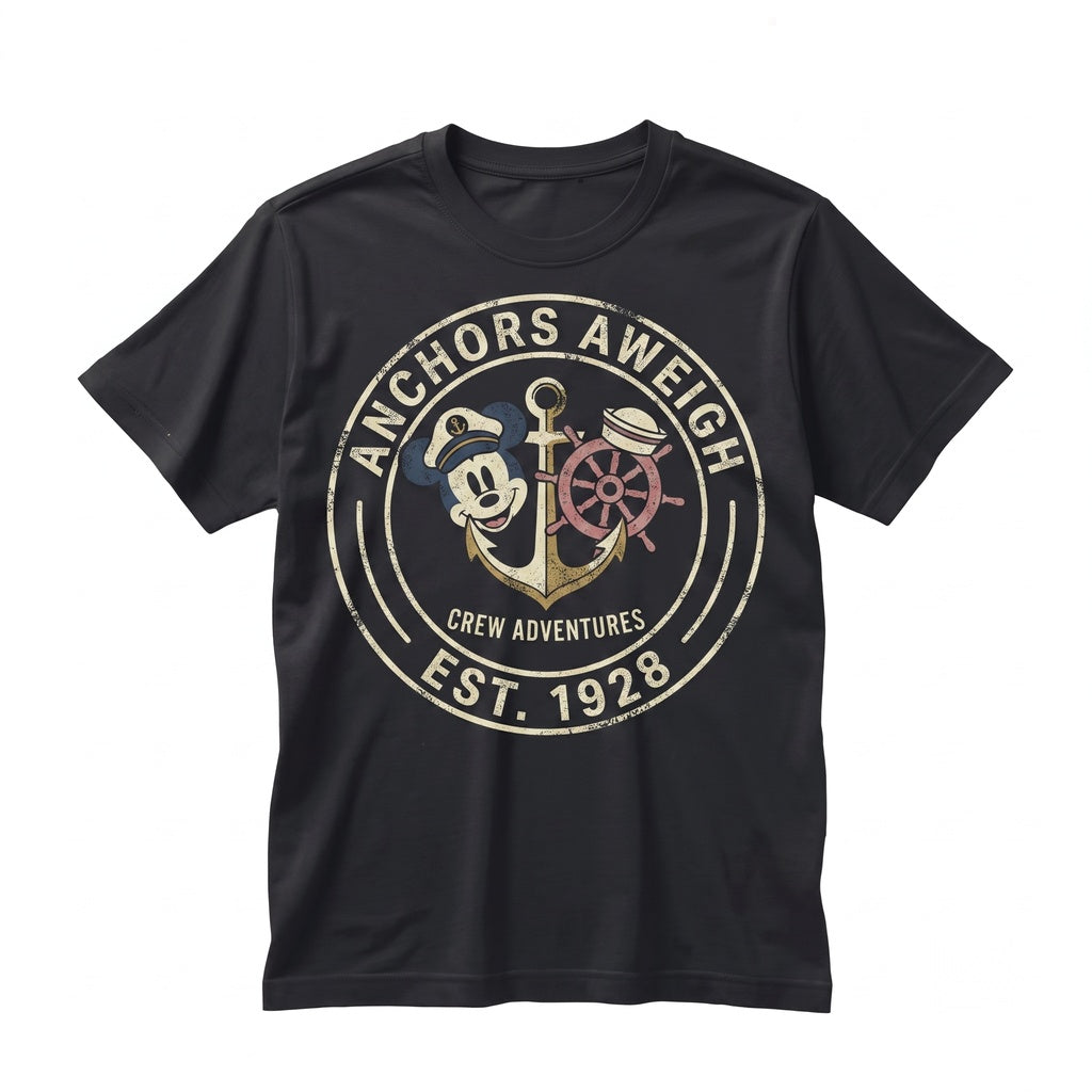Vintage Mouse and Duck Besties Ocean Voyage Graphic, Retro Girls Vacation Summer Travel Apparel Unisex TShirt