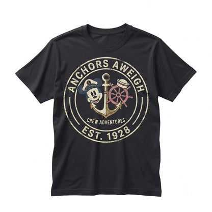 Vintage Mouse and Duck Besties Ocean Voyage Graphic, Retro Girls Vacation Summer Travel Apparel Unisex TShirt