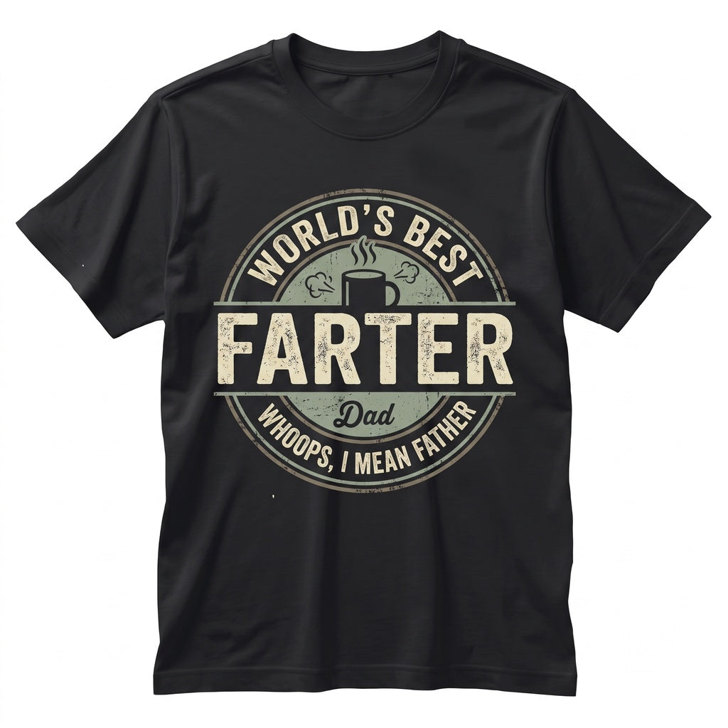 Worlds Best Farter I Mean Father Funny Coffee Mug Novelty Dad Birthday Ceramic Cup Fathers Day Present Unisex TShirt