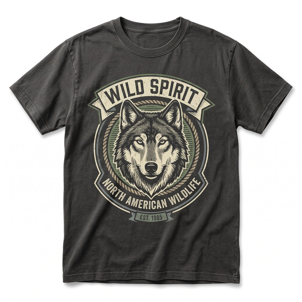 Lone Wolf Full Moon Graphic Outdoors Nature Wildlife Aesthetic Unisex TShirt