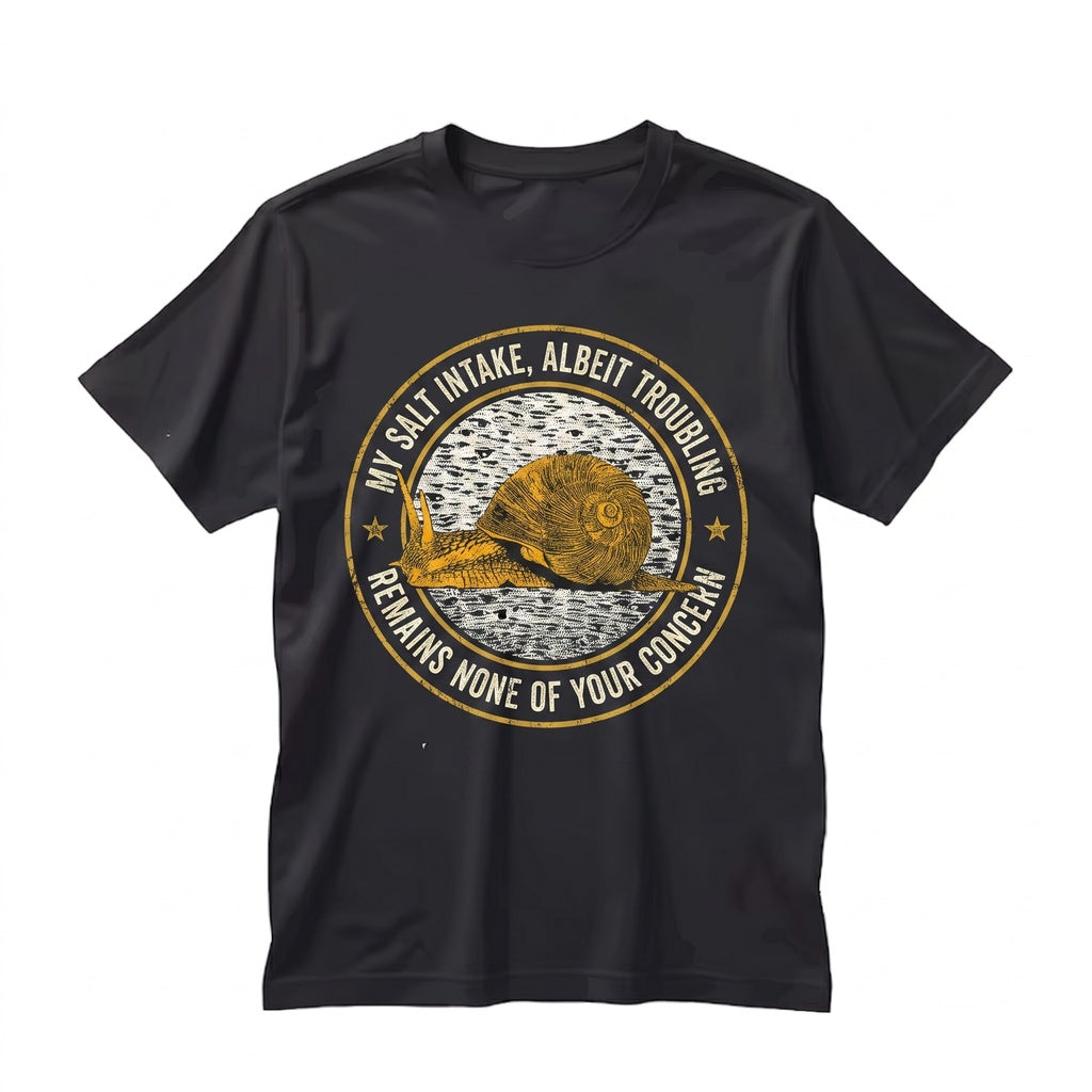 Funny Snail Salt Intake Vintage Japanese Humor Graphic Unisex TShirt
