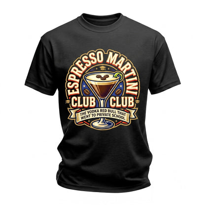 Espresso Martini Cocktail Club Tini Time Retro Unisex TShirt