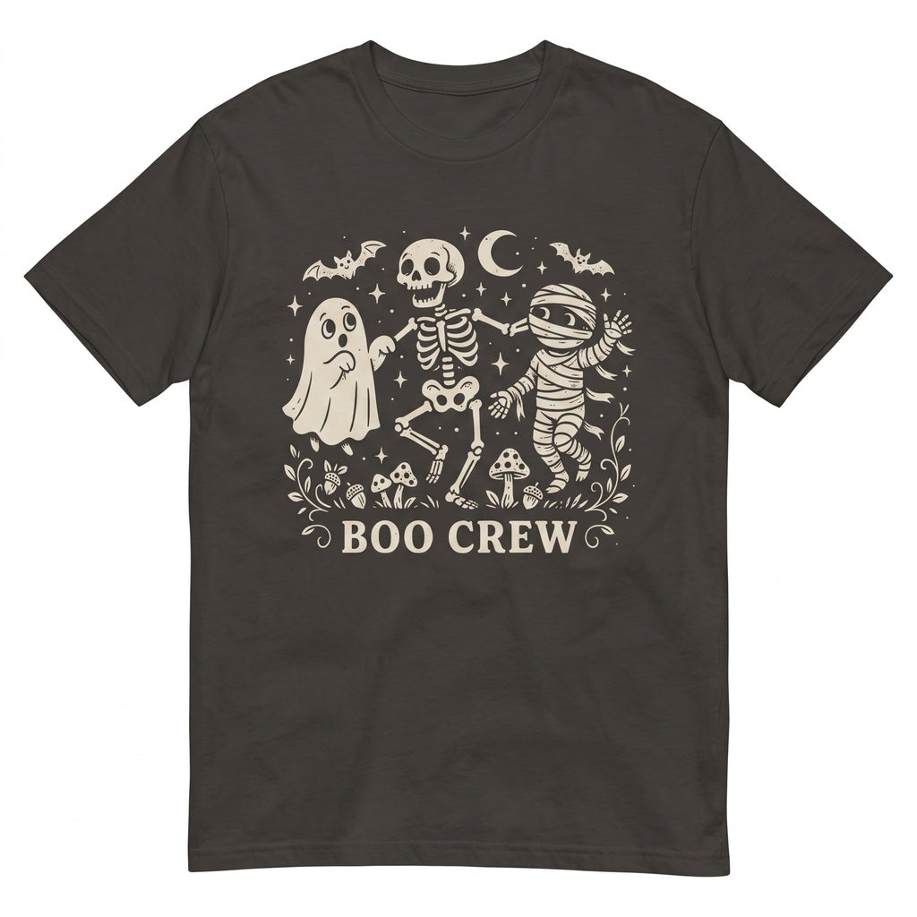 Boo Crew Halloween Cute Ghost Skeleton Mummy Graphic Apparel Unisex TShirt