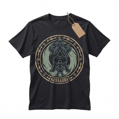 Vintage Mineral Wash Fighting Aura Monster Graphic Gamer Gift Apparel for Boys Girls Unisex TShirt