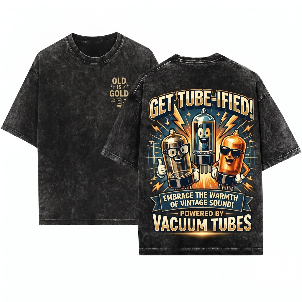 Funny Vintage Vacuum Tube Radio Retro Audiophile Electronics Gift Unisex Wash T-Shirt