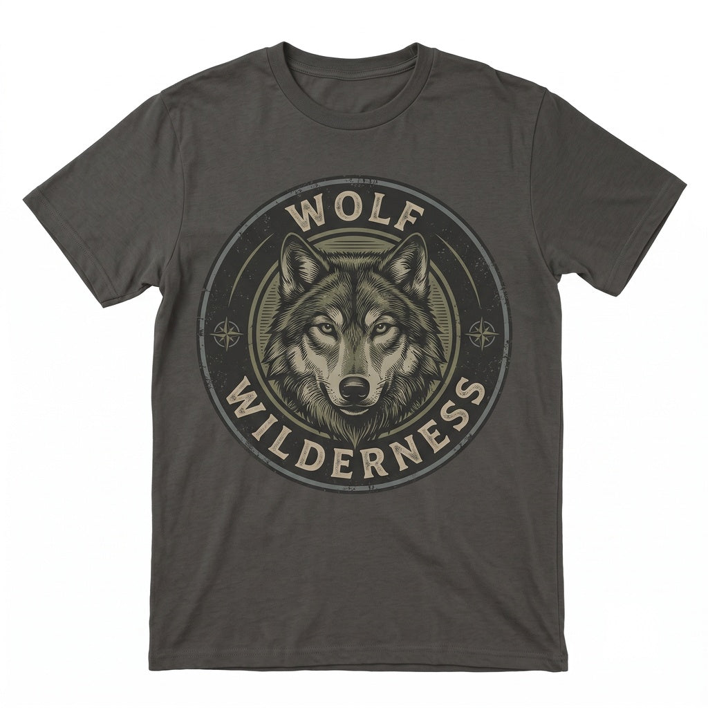 Lone Wolf Full Moon Graphic Outdoors Nature Wildlife Aesthetic Unisex TShirt