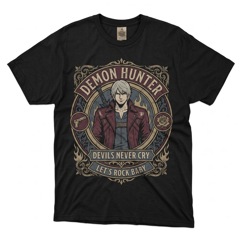 Dante Shooting Dual Pistols Demon Hunter Video Game Graphic Premium Unisex TShirt