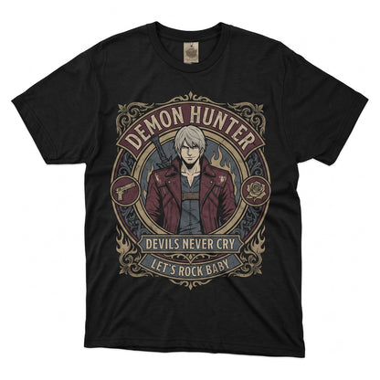 Dante Shooting Dual Pistols Demon Hunter Video Game Graphic Premium Unisex TShirt