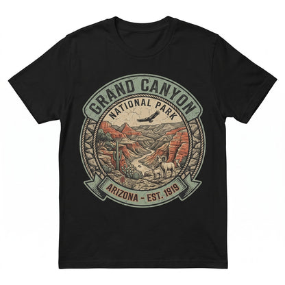 Vintage Grand Canyon Graphic National Park Desert Wildlife Classic Western Travel Nature Apparel Unisex TShirt