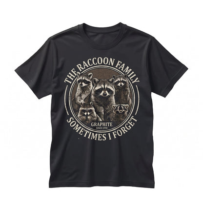 Funny Raccoon Sometimes I Think But Then Forget Graphic Humor Apparel, Unisex TShirt
