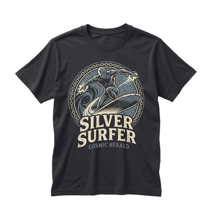 Oversized Silver Surfer Retro Vintage Comic Graphic Superhero Unisex TShirt