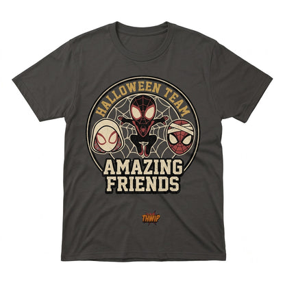Spidey And His Amazing Friends Halloween Spiderweb Family Vacation Kids Birthday Boy Miles Morales Graphic Unisex TShirt