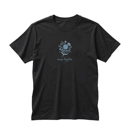 Custom School Name Teacher Support Staff Matching Group Faux Patchwork Back To Unisex TShirt