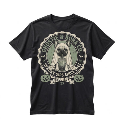 French Bulldog Halloween Ghost Boba Frenchie Cute Spooky Dog Lover Gift Unisex TShirt