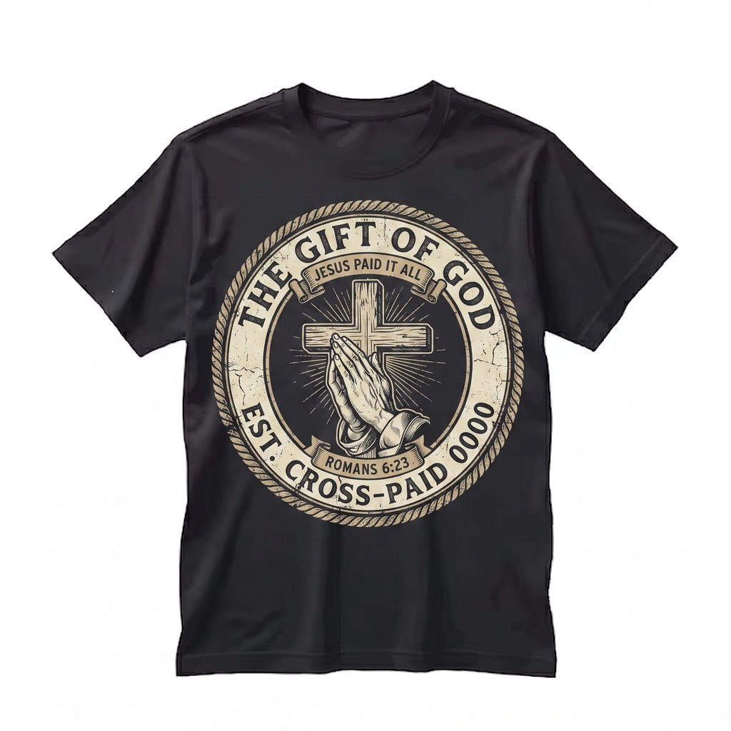 Jesus Paid It All Christian Receipt Romans 623 Bible Verse Religious Faith Church Graphic Apparel Unisex TShirt