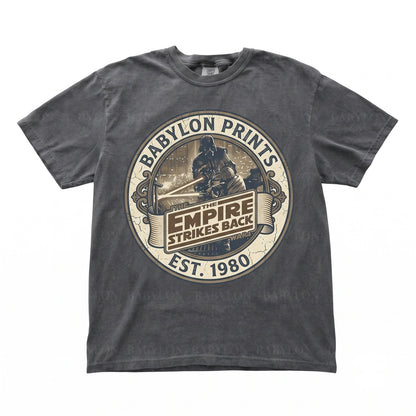 Vintage Sci-Fi Empire Movie Poster Graphic Cloud City Galactic Villain Fan Apparel, Unisex TShirt