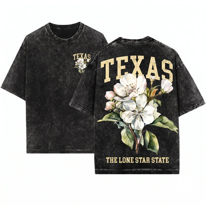 Arkansas State Flower Apple Blossom Travel Gift Unisex Wash T-Shirt