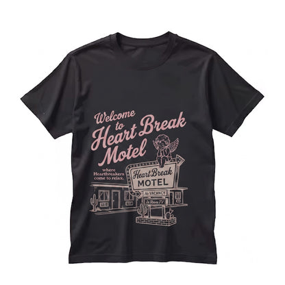 Heartbreak Motel Vintage Cupid Crewneck Valentine Sweater Graphic Top Unisex TShirt