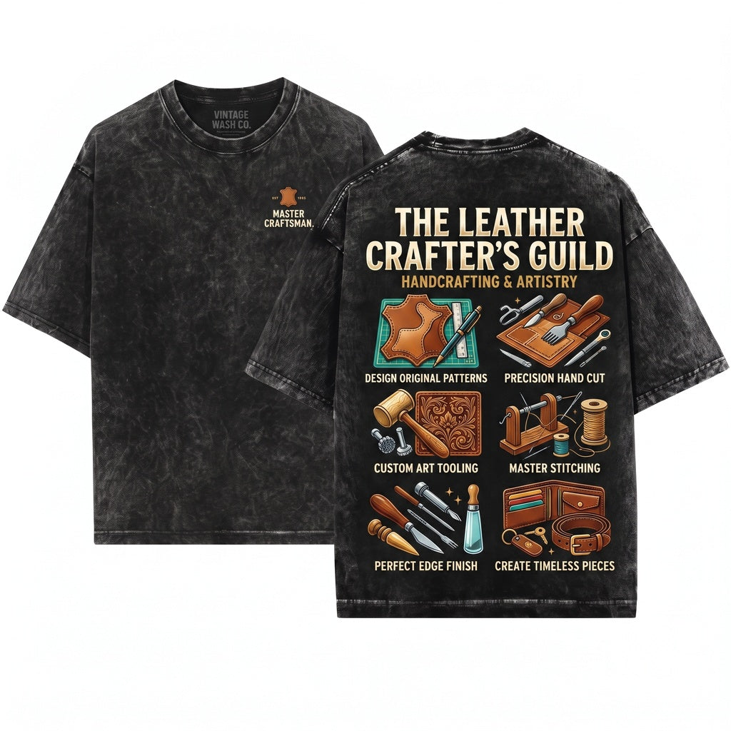 Things I Do In My Spare Time Leatherworker Crafting Artisan Maker DIY Hobby Gift Unisex Wash T-Shirt