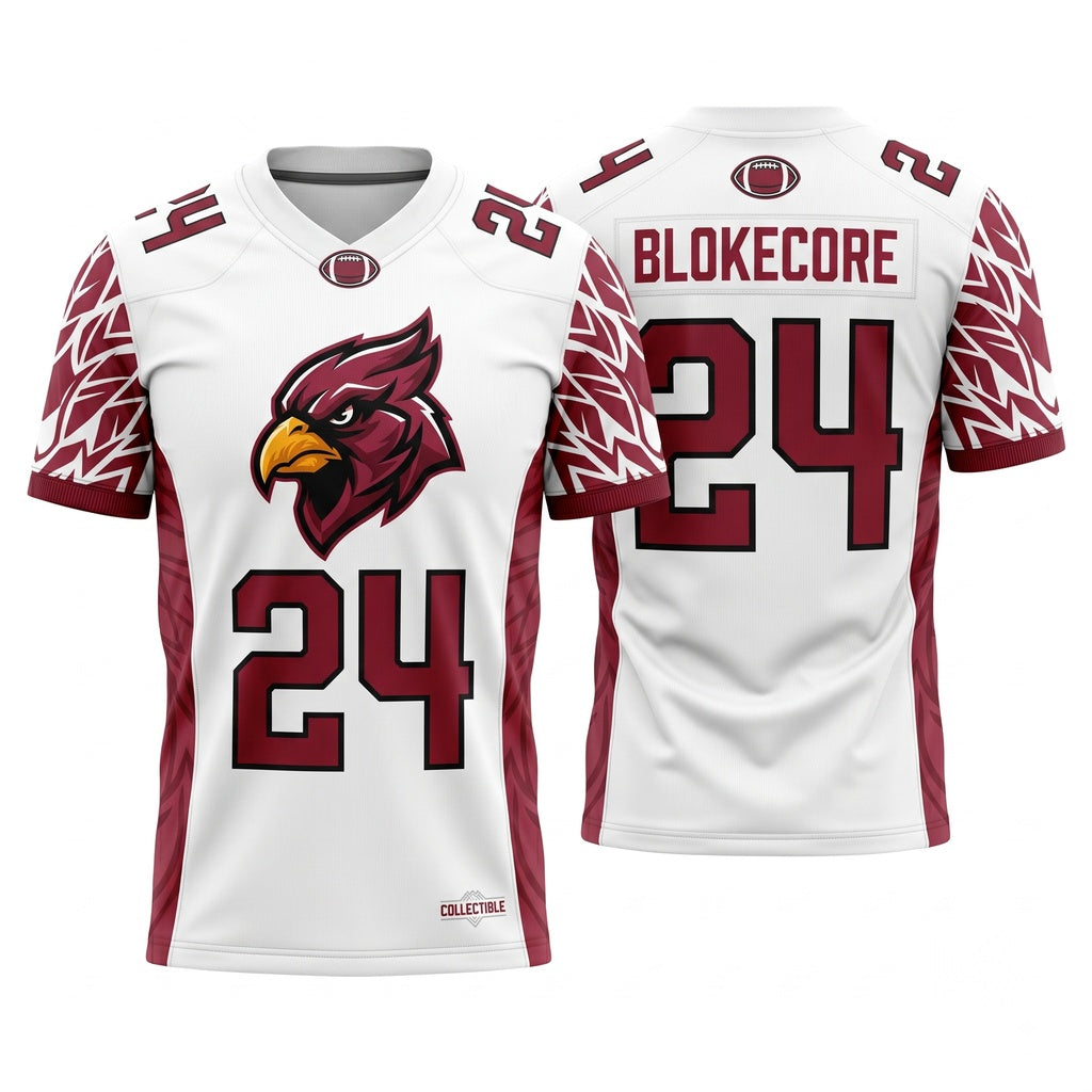 Custom Unisex Football Fan Jersey - Stitched Breathable Mesh Game Day Athletic Shirt