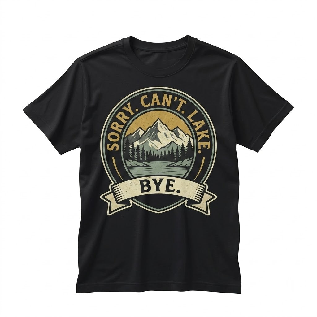 Sorry Cant Lake Bye Boating Vacation Graphic Top Summer Travel Gift Unisex TShirt