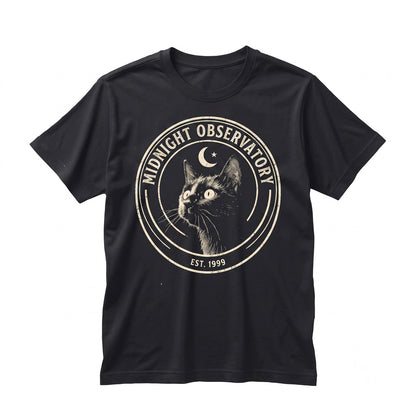 Vintage Gothic Halftone Black Cat Pullover Graphic Gifts Unisex TShirt