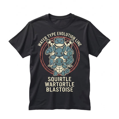 Vintage Squirtle Washed Cute Sleeping Anime Kawaii Oversized Graphic Unisex TShirt