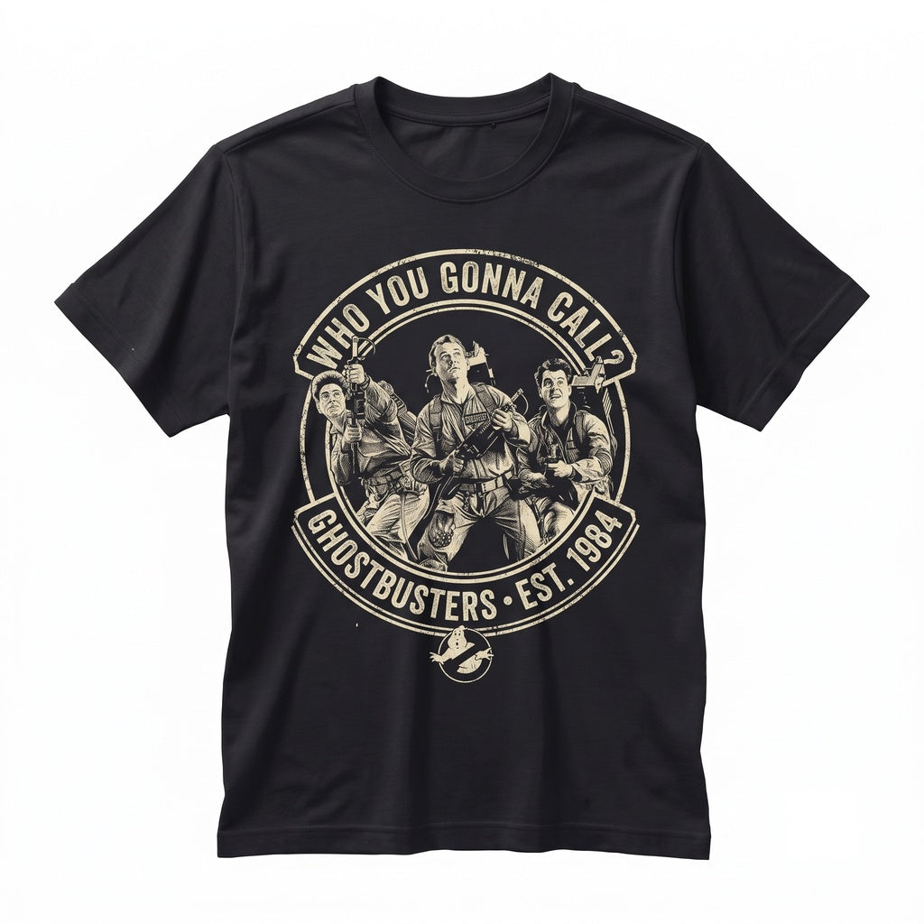 Vintage 80s Sci-Fi Paranormal Investigator Ghost Hunter Graphic Cotton Apparel Unisex TShirt