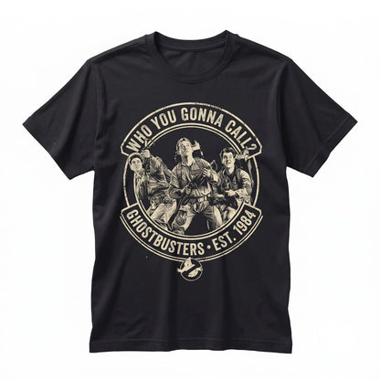 Vintage 80s Sci-Fi Paranormal Investigator Ghost Hunter Graphic Cotton Apparel Unisex TShirt