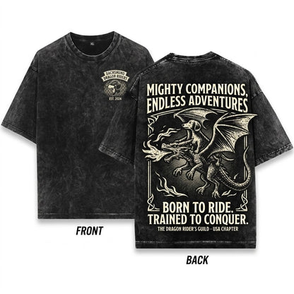 Dachshund Dragon Medieval Funny Wiener Dog Graphic Comfort Colors Unisex Wash T-Shirt