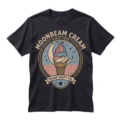 Moonbeam Celestial Ice Cream Graphic Retro Unisex TShirt
