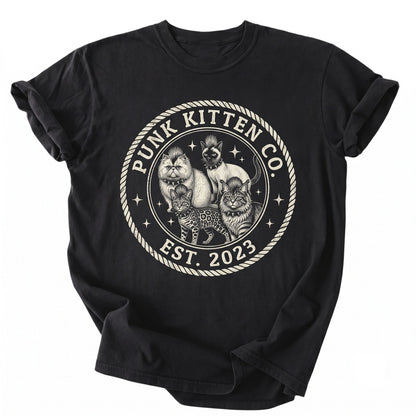 Punk Rock Gothic Cat Breeds Persian Siamese Maine Coon Sphynx Bengal Funny Pet Mom Gift Graphic Unisex TShirt